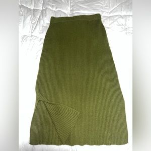 HUGO BOSS knit MIDI SKIRT WITH SLIT